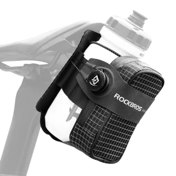Velosipēda zemsegla soma Rockbros P010 0,2 l ar pudeles turētāju 0,6 l, melna