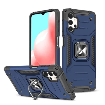 Wozinsky Ring Armor vāciņš Samsung Galaxy A73 ar gredzenveida turētāju, zils