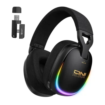 Bezvadu spēļu austiņas ONIKUMA GT805, Bluetooth / 2.4 GHz, RGB, melnas