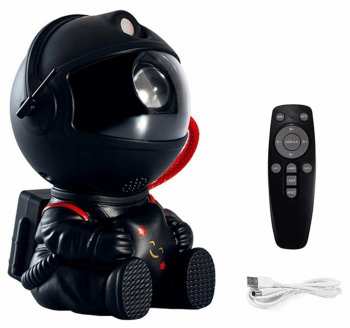 LED Star Projector Astronaut with 8 Modes, black