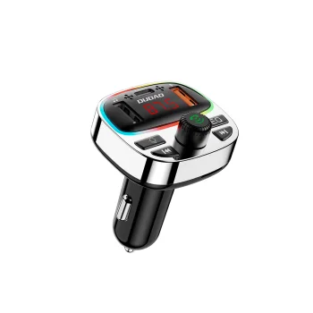 FM-трансмиттер Dudao R2PRO+ с Bluetooth 5.3 и зарядкой PD 25W, черно-серебристый