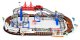 Electric Train and Car Track Set for Kids 108 Pieces