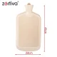 Gumijas termofors ar plīša pārvalku Zortiva, 3.5 l, 41 x 24 cm, pelēks / bēšs