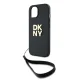 DKNY iPhone 15 Plus vāciņš Wrist Strap Stock Logo, melns
