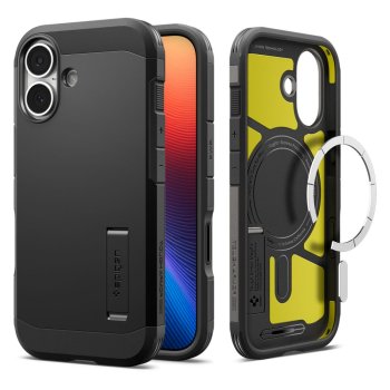 Spigen iPhone 17 vāciņš Tough Armor T Mag Magsafe, melns