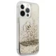 Guess 4G Big Liquid Glitter vāciņš Apple iPhone 13 Pro Max - Zelta