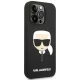 Karl Lagerfeld Silicone Karl\'s Head vāciņš iPhone 14 Pro Max, melns