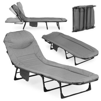 Saliekamā tūrisma gulta 200x65 cm kempinga gulta dārzam MultiGarden