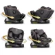 Поворотное автокресло Nukido Prestige Line i-Size 40-150 см, черно-серый