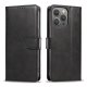 Leather Book Case for iPhone 16 Pro Max, Black