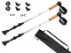 Adjustable Nordic Walking and Trekking Poles, Silver