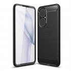 Huawei P50 Carbon Flexible Cover TPU Case, Black | Чехол Кабура для Телефона