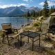 Multigarden Folding Camping Table 60x40 cm, Black