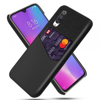 Vāciņš apvalks bamperis priekš Xiaomi Mi CC9e / Mi A3 | Back Shell Case with Card Slot - Black