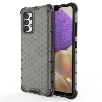 Telefona vāciņš priekš Samsung Galaxy A03s Honeycomb ar TPU rāmi, melns