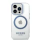Guess Metal Outline MagSafe vāciņš iPhone 14 Pro - zils