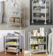 Three Level Storage Trolley on Wheels, Rolling Cart Organizer Shelf for Bathroom Kitchen Laundry Room Narrow Places,...