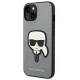 Karl Lagerfeld Saffiano Karl\'s Head Patch Case for iPhone 14 - Silver