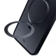 Чехол 3mk Smoke Case Mag&Stand для Apple iPhone 15 Pro Max, черный