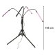 LED lampa augu audzēšanai uz statīva, 4 lokani pleci, 80 LED