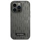 Karl Lagerfeld Saffiano Mono Metal Logo Case for iPhone 14 Pro Max - Gray