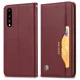 Huawei P20 2018 (EML-L29) PU Leather Wallet Book Case Cover, Wine Red | Чехол Кошелёк Книжка для...