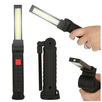 KAFUWELL Rechargeable LED Work Light with Magnet, Foldable 5-Mode Flashlight 200 lm