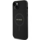 Guess GUHMP15SPSAHMCK iPhone 15 6,1" melns/ melns cietais futrālis Saffiano MagSafe | 6.1" black/black...