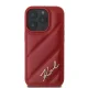Karl Lagerfeld Quilted Signature vāciņš iPhone 16 Pro Max, sarkans