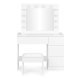 Makeup Vanity Table with LED Lighted Mirror 4 Drawers and Stool ModernHome