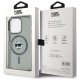 Karl Lagerfeld iPhone 15 Pro Case IML Metal Choupette Head MagSafe, Black