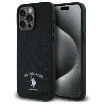 US Polo USHCP15XPARK iPhone 15 Pro Max 6,7\" melns/ melns Apdrukāts DH logotips | 6.7\" black/black Printed Logo