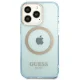 Guess Gold Outline Translucent MagSafe vāciņš iPhone 13 / 13 Pro - zils