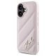 Karl Lagerfeld iPhone 16 vāciņš Quilted Signature, rozā
