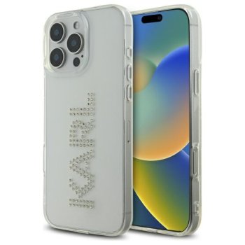 Karl Lagerfeld iPhone 16 Pro Max Case IML Rhinestones Logo, Transparent
