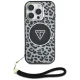 Guess HC IML Leopard Triangle Cord Strap MagSafe чехол для iPhone 16 Pro Max - Черный