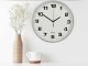 Large Silent Wall Clock with Second Hand, 20 cm, Silver