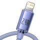 USB uz Lightning Kabelis Baseus Crystal Shine 2.4A 2m Violets