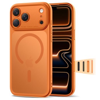 Tech-Protect Magpeak MagSafe CC maks ar MagSafe iPhone 17 Pro – oranžs | Phone Case Cover