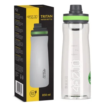 4Fizjo Tritan Sports Water Bottle, 850 ml, Green