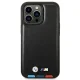 Apple iPhone 14 Pro 6,1\" BMW Leather Stamp Tricolor Case Cover (Bmhcp14l22ptdk), Black | Telefona Maciņš Vāks...