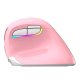 Bezvadu vertikālā pele Delux M618Mini DB BT+2.4G 2400DPI (rozā) | Wireless Vertical Mouse (pink)