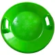Round plastic snow saucer with handles, 62 cm, green