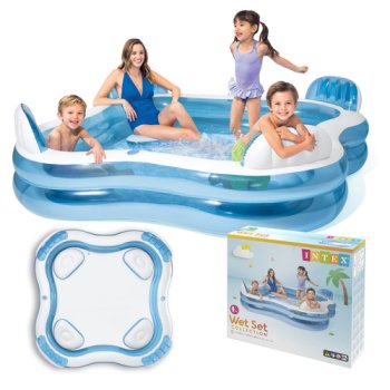 Intex 56475 piepūšamais dārza baseins ar sēdvietām, 229x229 cm