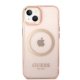 Guess чехол для iPhone 14 Plus Gold Outline MagSafe Розовое золото
