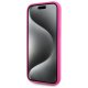 Karl Lagerfeld Silicone Karl Head Print MagSafe Case for iPhone 15, Fuchsia