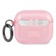 Karl Lagerfeld AirPods 3 maciņš Karl\'s Head Glitter, rozā