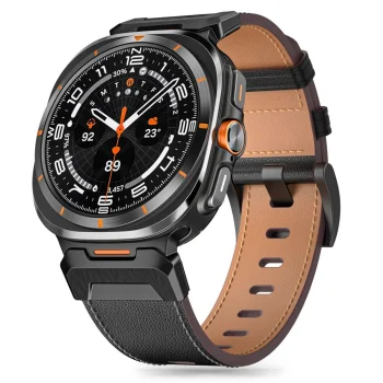 Tech-Protect Delta Pro ādas siksniņa Samsung Galaxy Watch Ultra 47mm melna