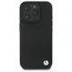 BMW iPhone 16 Pro vāciņš Sign Leather Diamond Metal Logo MagSafe, melns