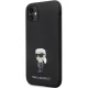 Чехол Karl Lagerfeld для iPhone 11 Silicone Ikonik Metal Pin, черный